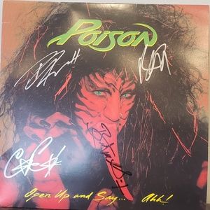 Poison Autograped Record